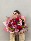 Kırmızlı pembeli buket